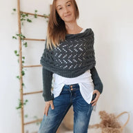 WW | Schal - eleganter Damen gewebter Überwurf