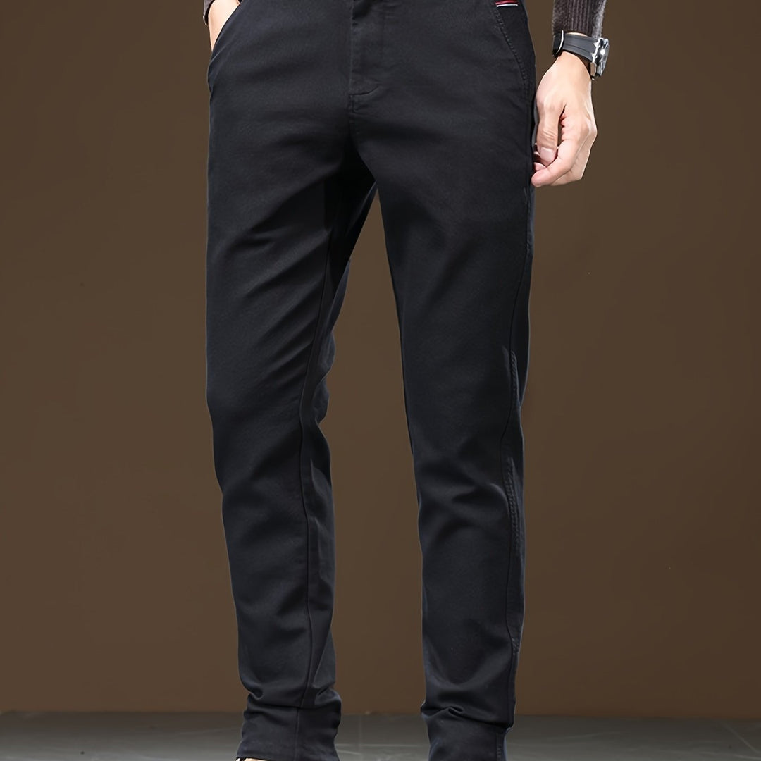 W&W Mode | Baumwoll Herren Chino Hose, Reguläre Passform, Dehnbarem Stoff