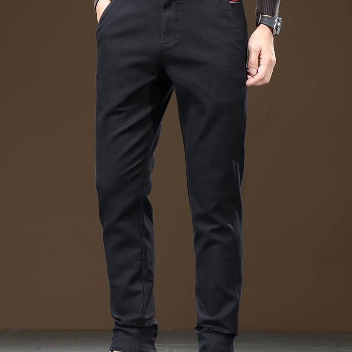 W&W Mode | Baumwoll Herren Chino Hose, Reguläre Passform, Dehnbarem Stoff