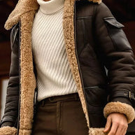 WW | Camel Stilvolles Fliegendes Lederjacke Für Herren Luxus Und Komfort