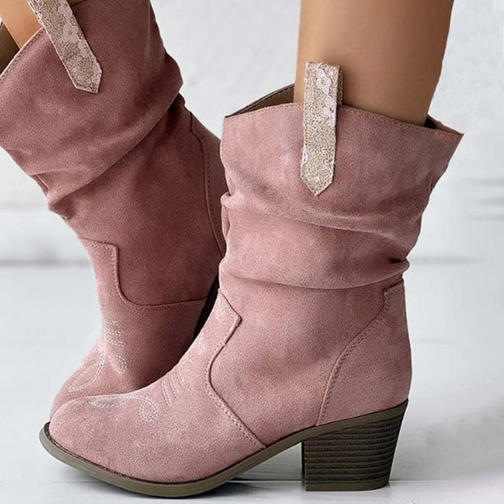 W&W Mode | Vintage-Stiefel Mit Klobigem Absatz