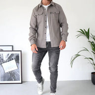 WW | Premium-Jacke mit Knopfverschluss für Herren | Stylische und bequeme Jacke