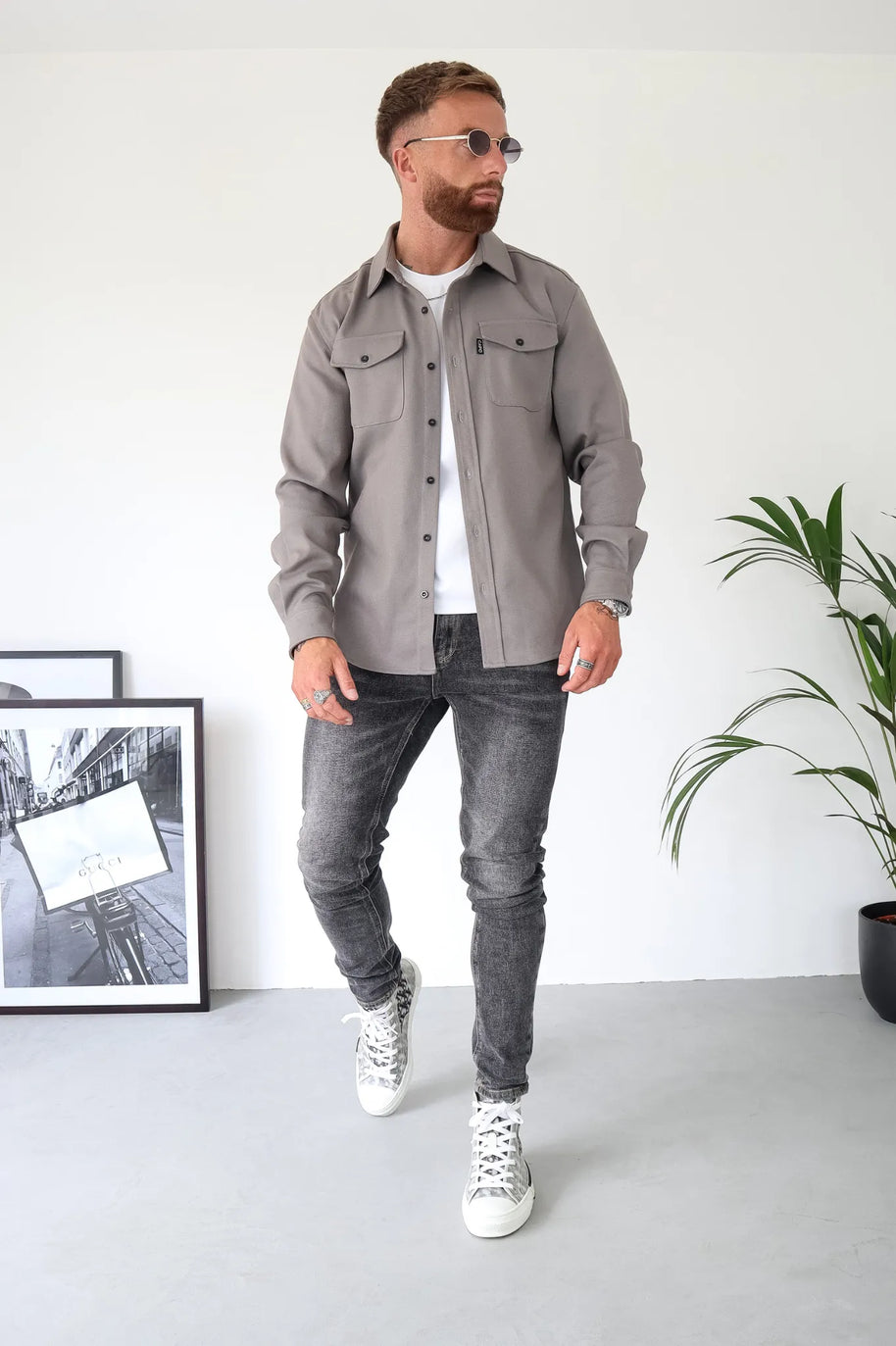WW | Herrenjacke mit Kragen und Knopfleiste