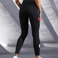 WW | Hochtaillierte Yoga Leggings Mit Kontrastfarben Für Frauen