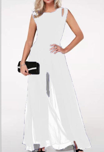 WW | Einfarbiger Damen Jumpsuit Aus Milchseide