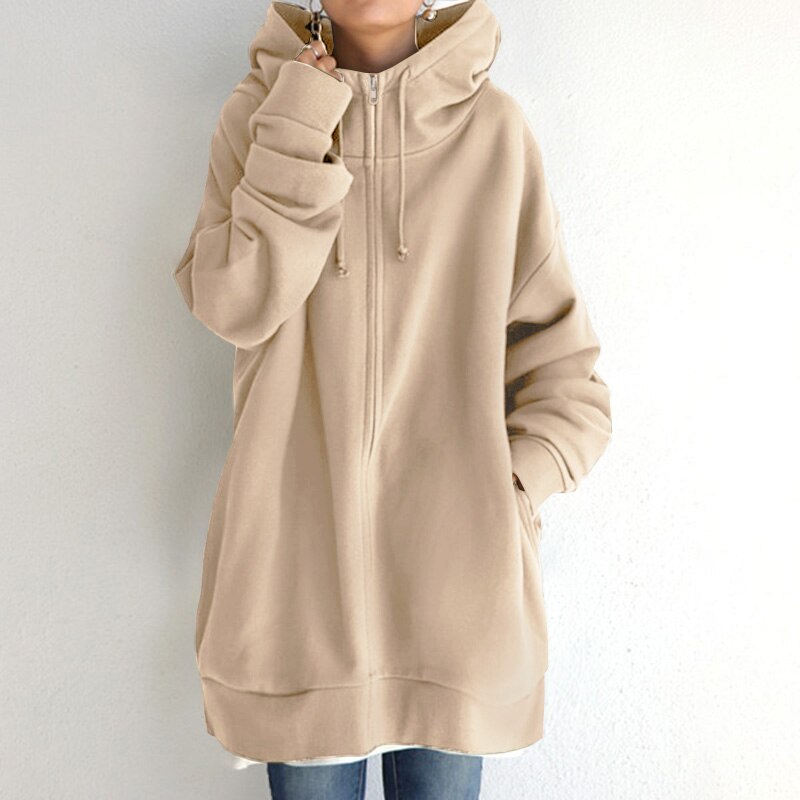 W&W Mode | Kuscheliger Winter Pullover Hoodie in Übergröße
