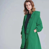 Übergroße Kapuzen-Windbreaker-Regenjacke