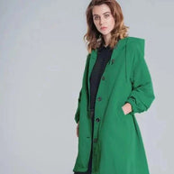 Übergroße Kapuzen-Windbreaker-Regenjacke