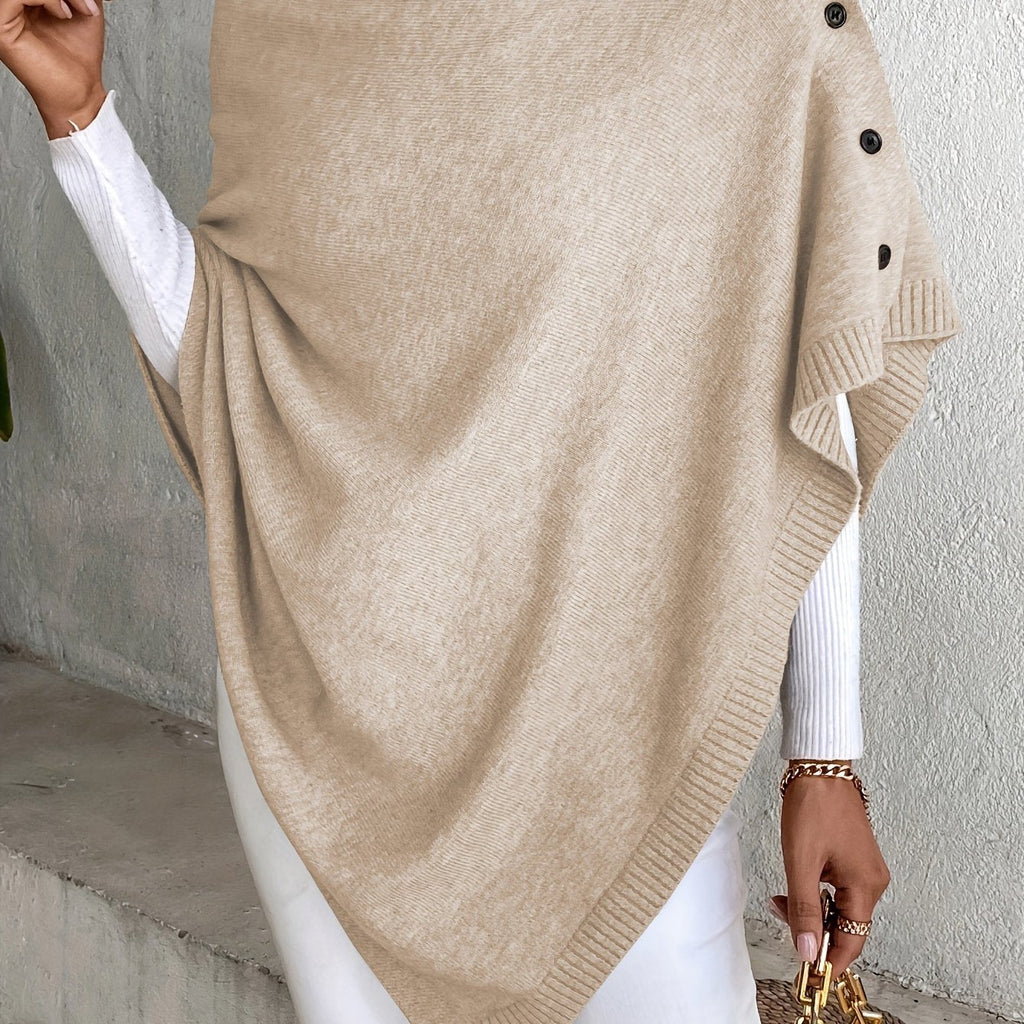 WW | Einfarbige Gestrickte Cape