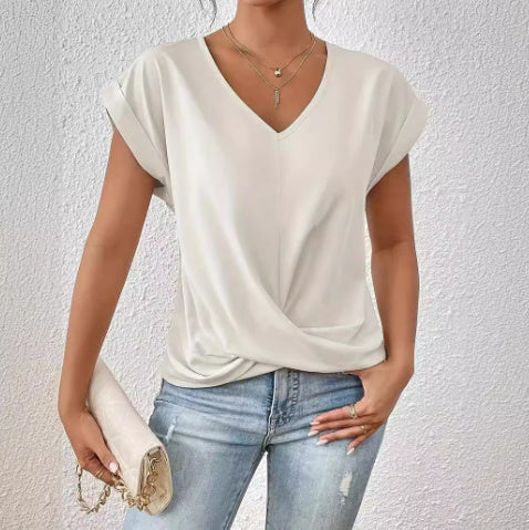 W&W Mode Damen-T-Shirt – Unregelmäßiger Schnitt