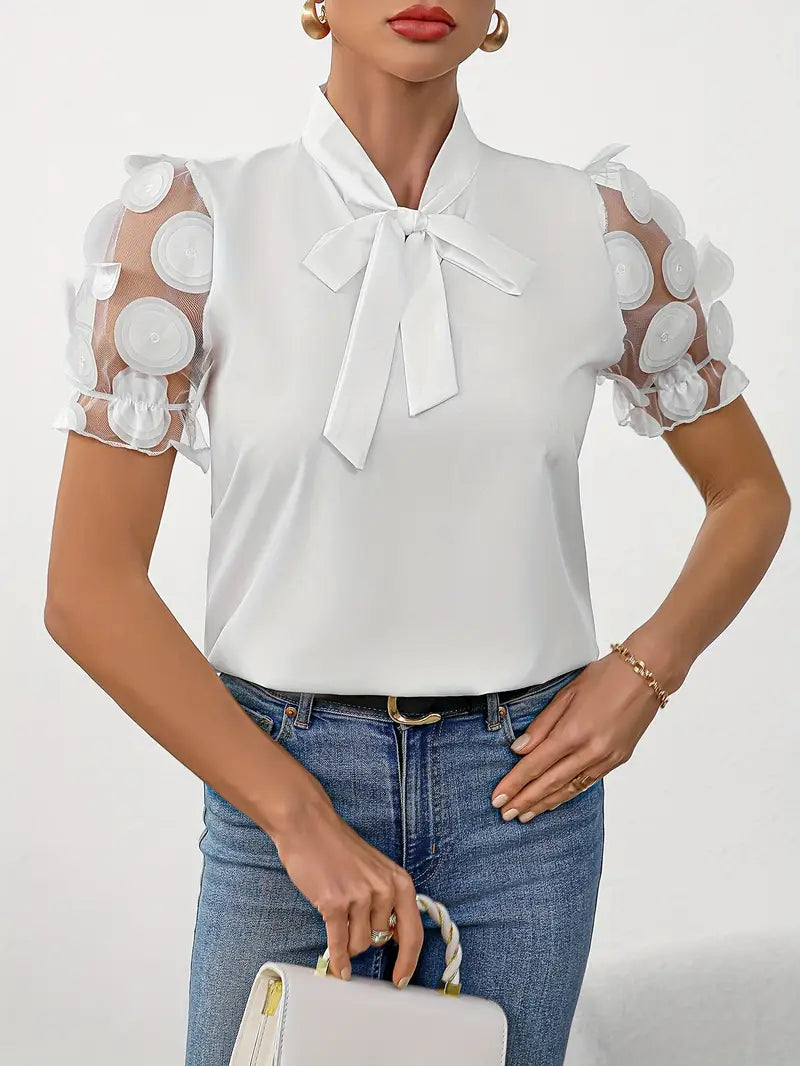 WW | Bluse mit Transparenten Puffärmeln