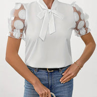 WW | Bluse mit Transparenten Puffärmeln