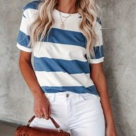 WW | Gestreiftes T-Shirt mit Kurzen Ärmeln für Damen