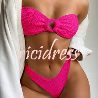 WW Bandeau-Bikini mit Ringausschnitt