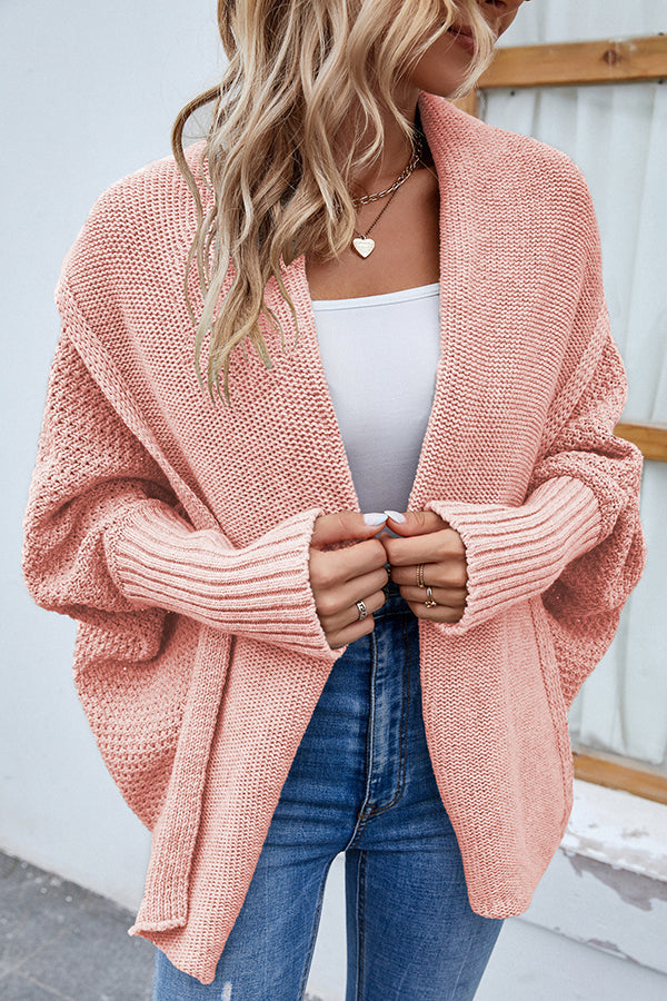 WW | Eleganter Herbst Strickcardigan mit Dolmanärmeln für Frauen