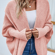 WW | Eleganter Herbst Strickcardigan mit Dolmanärmeln für Frauen