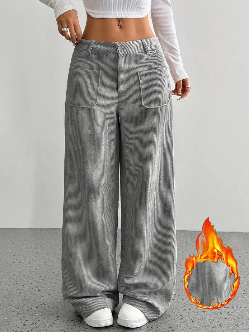 WW | Cordhose Mit Weitem Bein Für Frauen