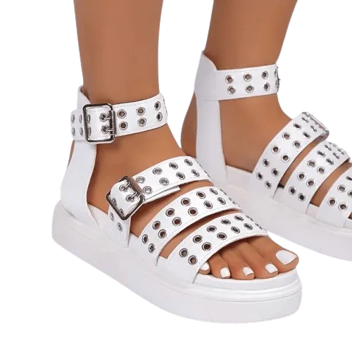 WW | Damen-Sandalen mit offener Spitze und dickem Boden