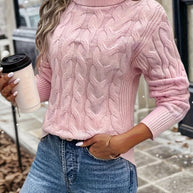 WW | Rollkragenpullover im Kabelstrick Design
