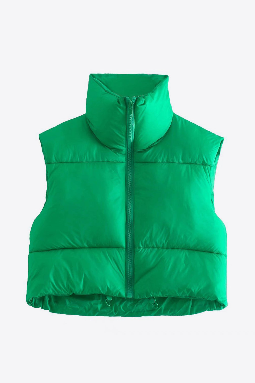 WW | Zip-Up Drawstring Puffer Weste