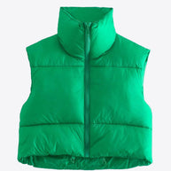 WW | Zip-Up Drawstring Puffer Weste