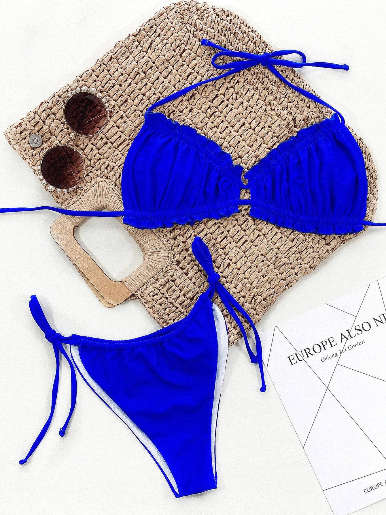 WW | Rüschentrill Halterneck Bikini Set