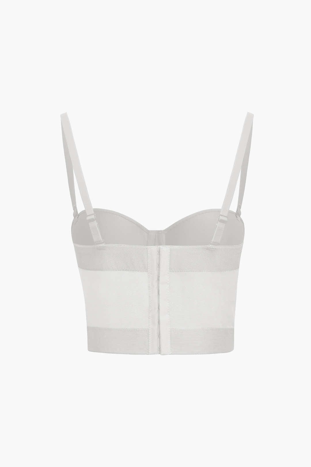 WW | Figurbetontes Bustier Top Mit Bügel Cups Und Transparenter Mesh Struktur