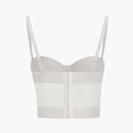 WW | Figurbetontes Bustier Top Mit Bügel Cups Und Transparenter Mesh Struktur