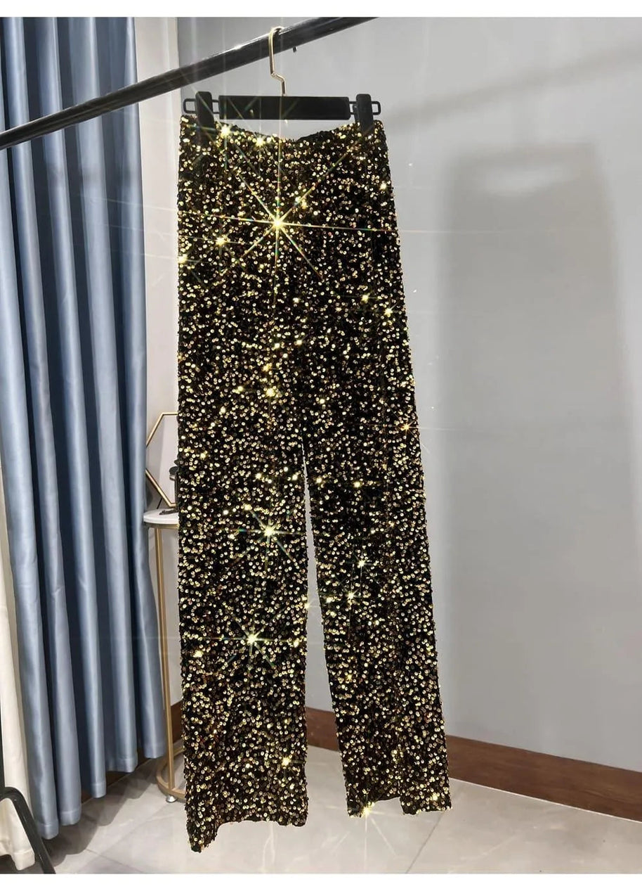 WW | Weite Sonnenhose mit Pailletten