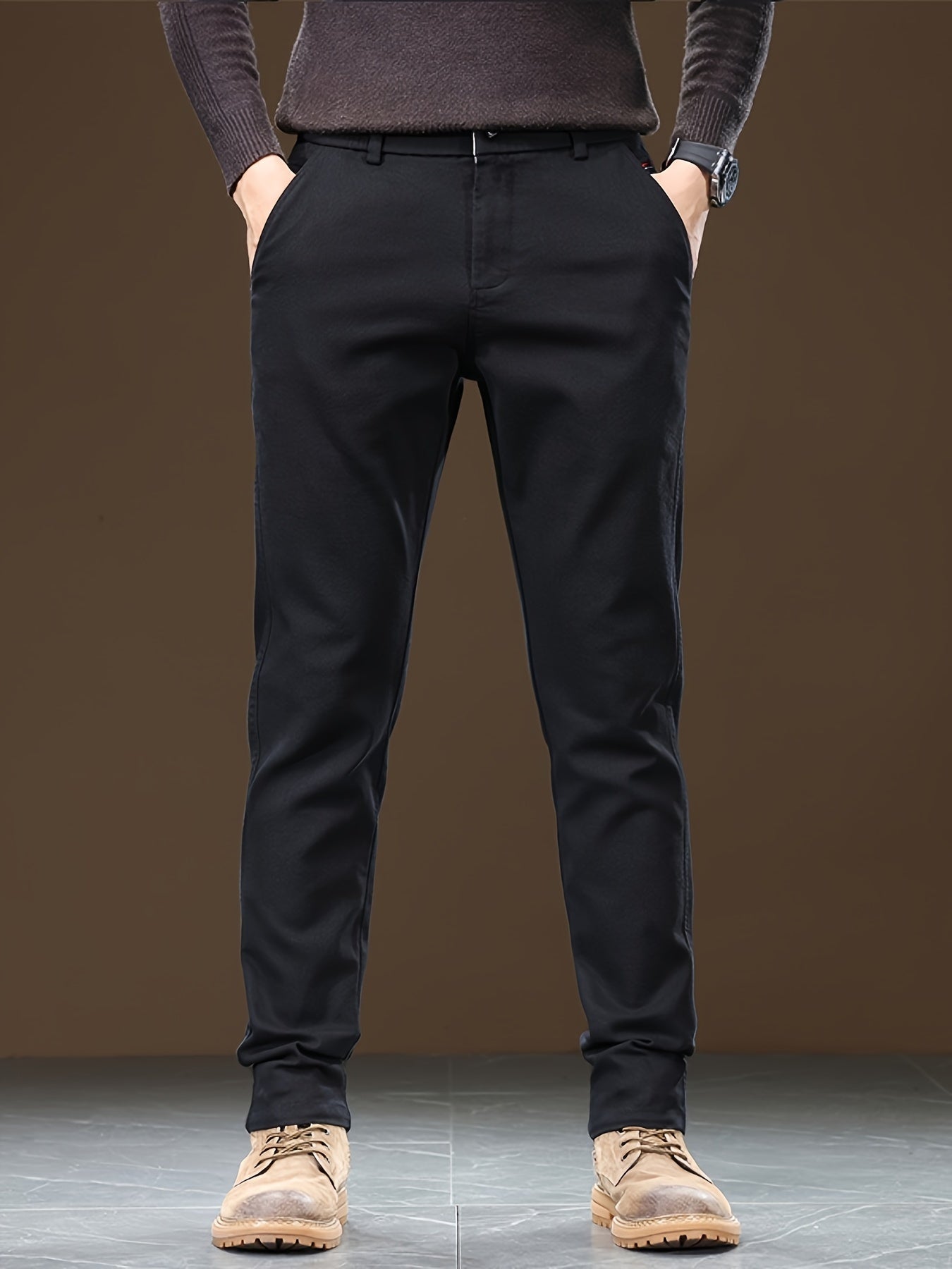 WW | Baumwoll Herren Chino Hose, Reguläre Passform, Dehnbarem Stoff