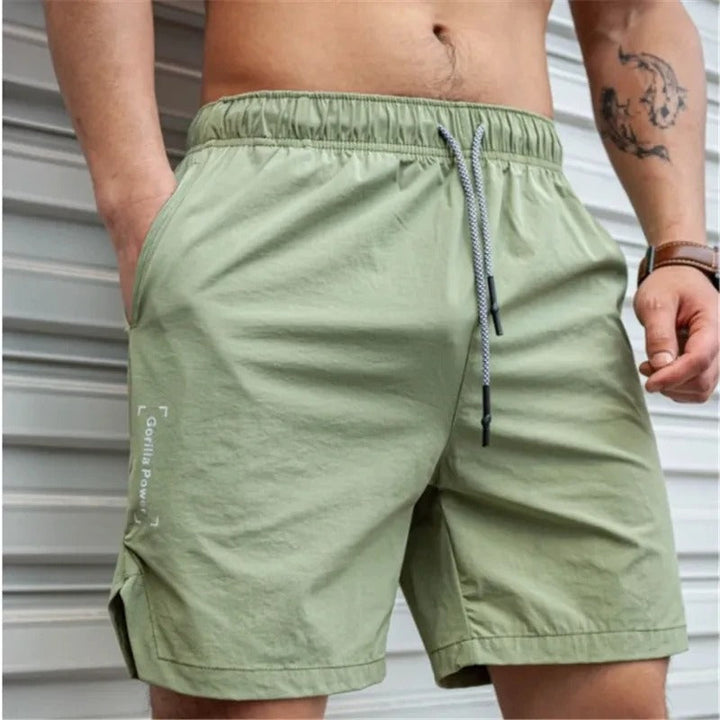 W&W Mode | Atmungsaktive, Einfarbige Badeshorts für Männer mit Kordel
