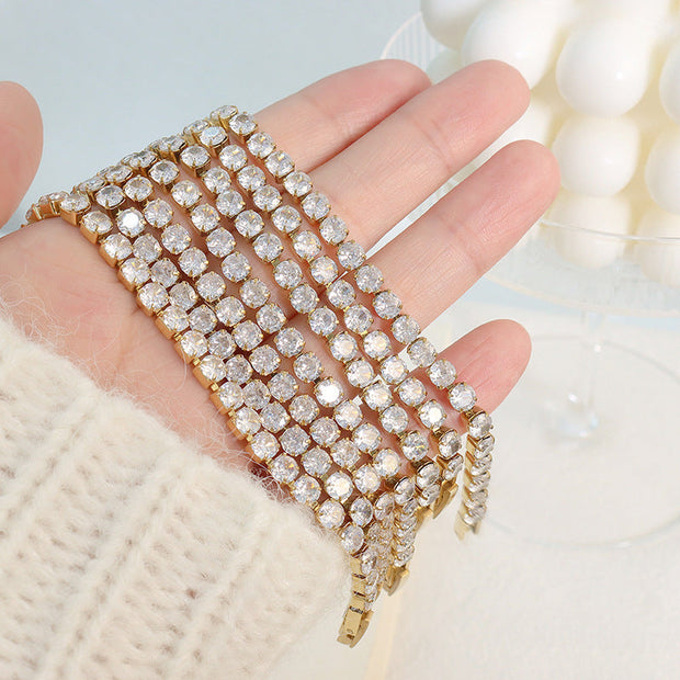 WW | Armband Bling Kette Titanstahl Würfelkette