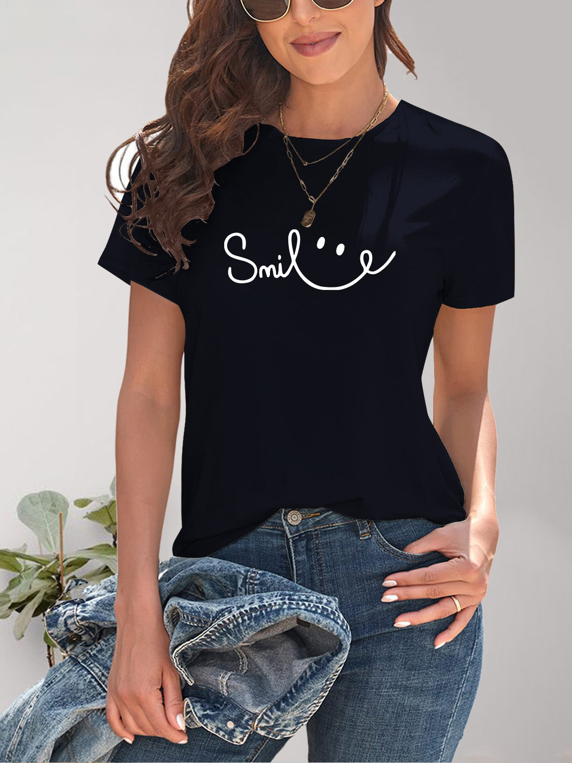 WW | Smile Rundhals Kurzarm T-Shirt