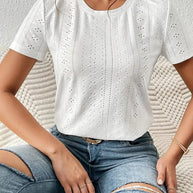 WW | Lässiges T-Shirt mit Rundhalsausschnitt für Den Frühling