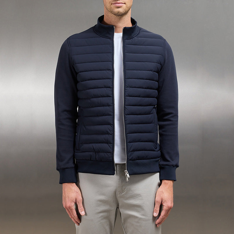 WW | Leichte Stehkragen Strickjacke Gefütterte Freizeitjacke Mit Reißverschluss Für Frühling & Herbst