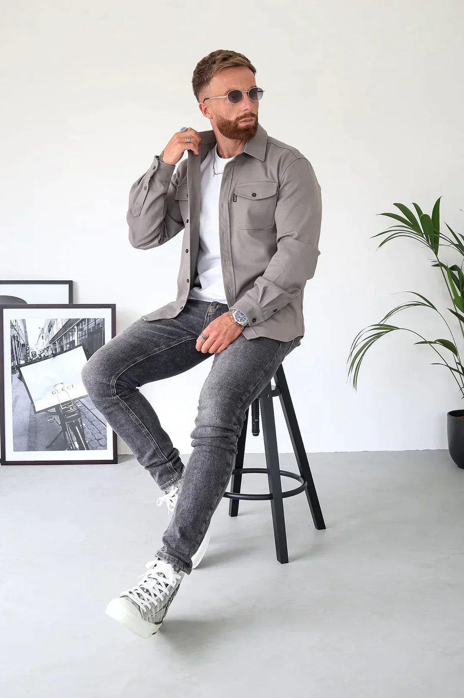 WW | Premium-Jacke mit Knopfverschluss für Herren | Stylische und bequeme Jacke