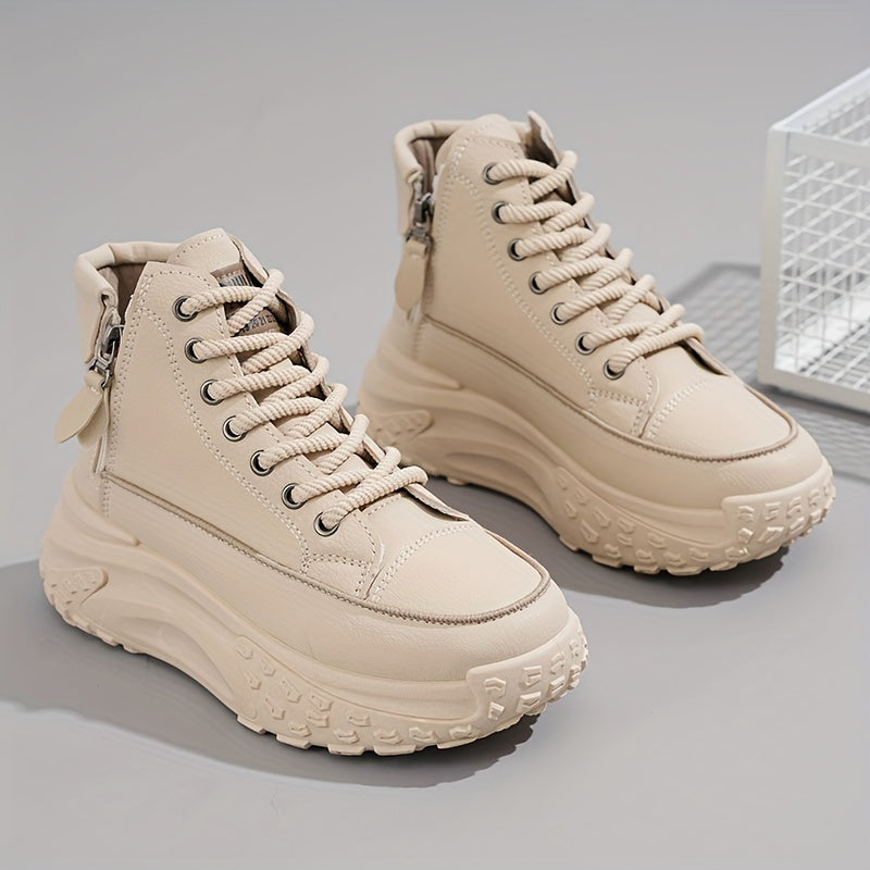 WW | Lässige Plateau Knöchelhohe Sneaker
