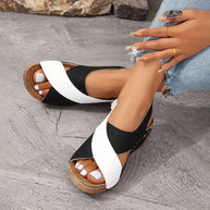 WW | Damenschuhe mit Kontrastierendem Keilabsatz