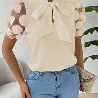 WW | Bluse mit Transparenten Puffärmeln