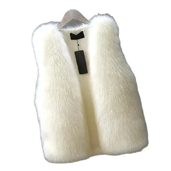 WW | Gilet made of imitation marten fur