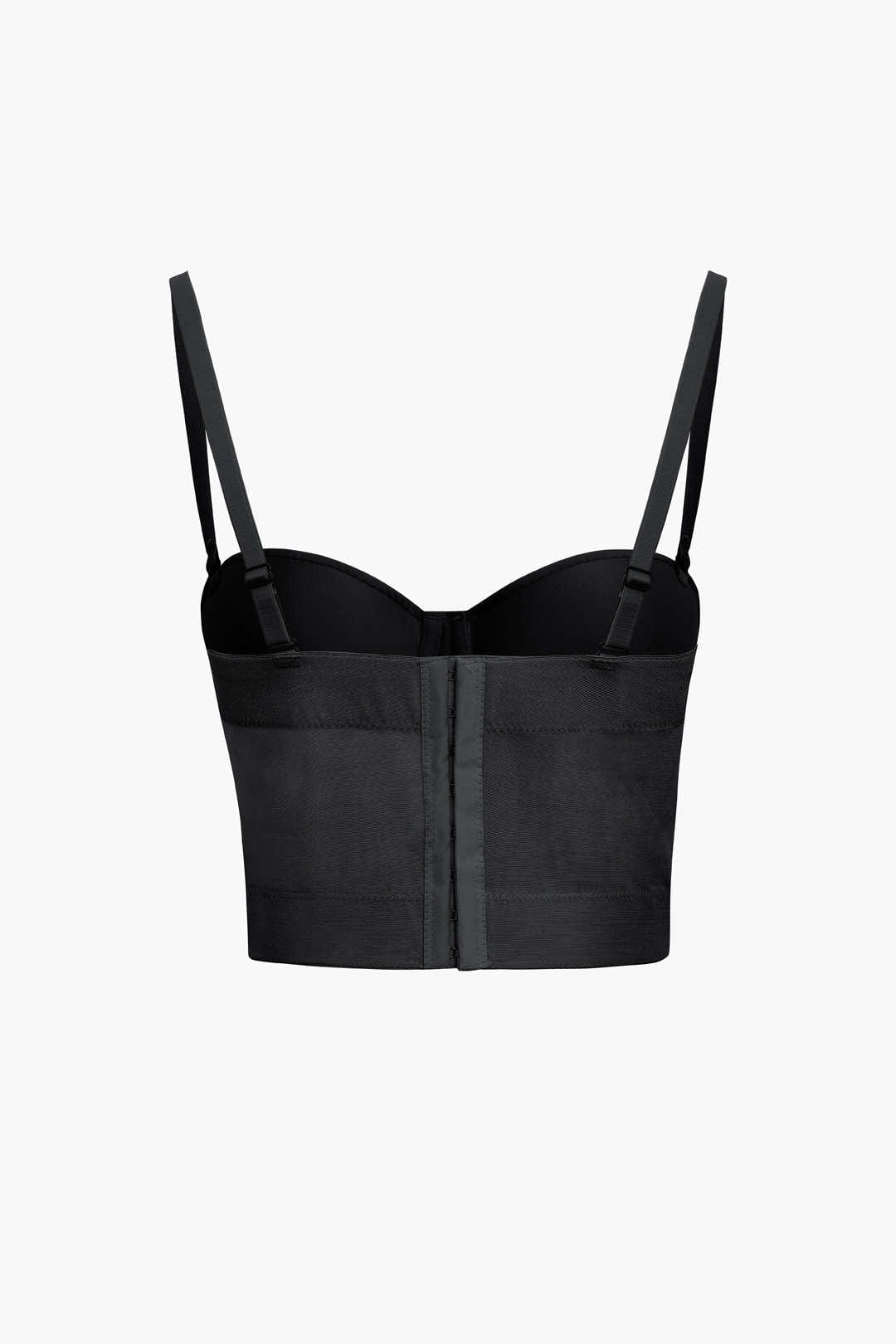 W&W Mode | Figurbetontes Bustier Top Mit Bügel Cups Und Transparenter Mesh Struktur