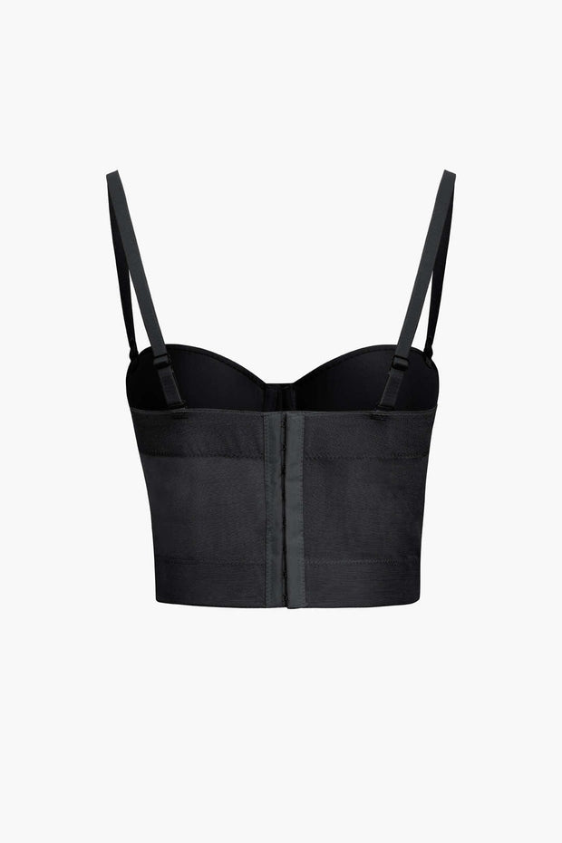 WW | Figurbetontes Bustier Top Mit Bügel Cups Und Transparenter Mesh Struktur