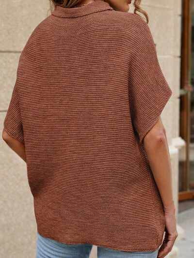 WW | Stilvolle Sweater Mit Kurzen Ärmeln und Rundem Hals