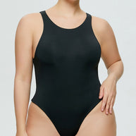 WW | Vollgröße Rundhalsweite Träger Bodysuit