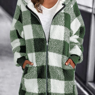 WW | Karo-Hoodie-Jacke Für Frauen