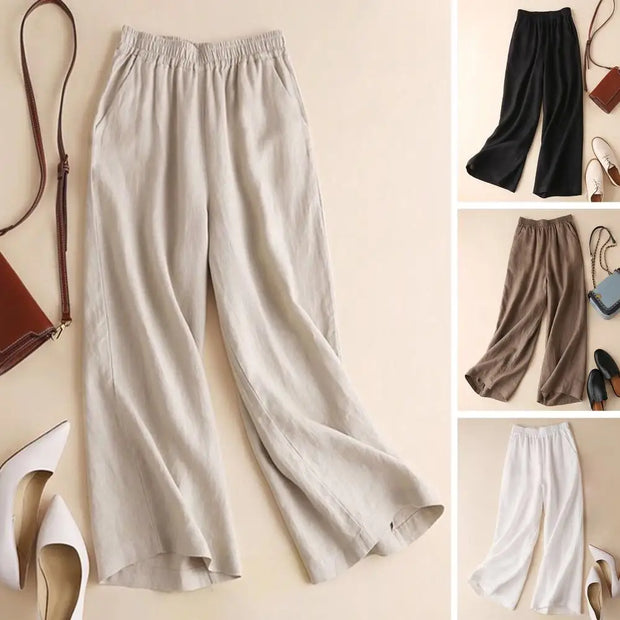 WW | Weite Leinen Baumwollhose