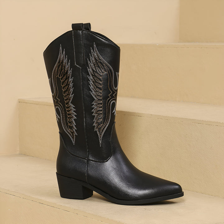 W&W Mode | Stylische Cowgirl-Kniehohe Stiefel