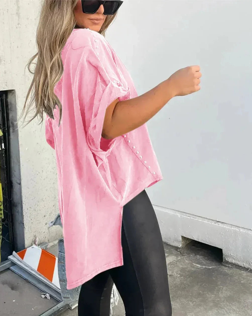 Oversized Shirt mit Nieten