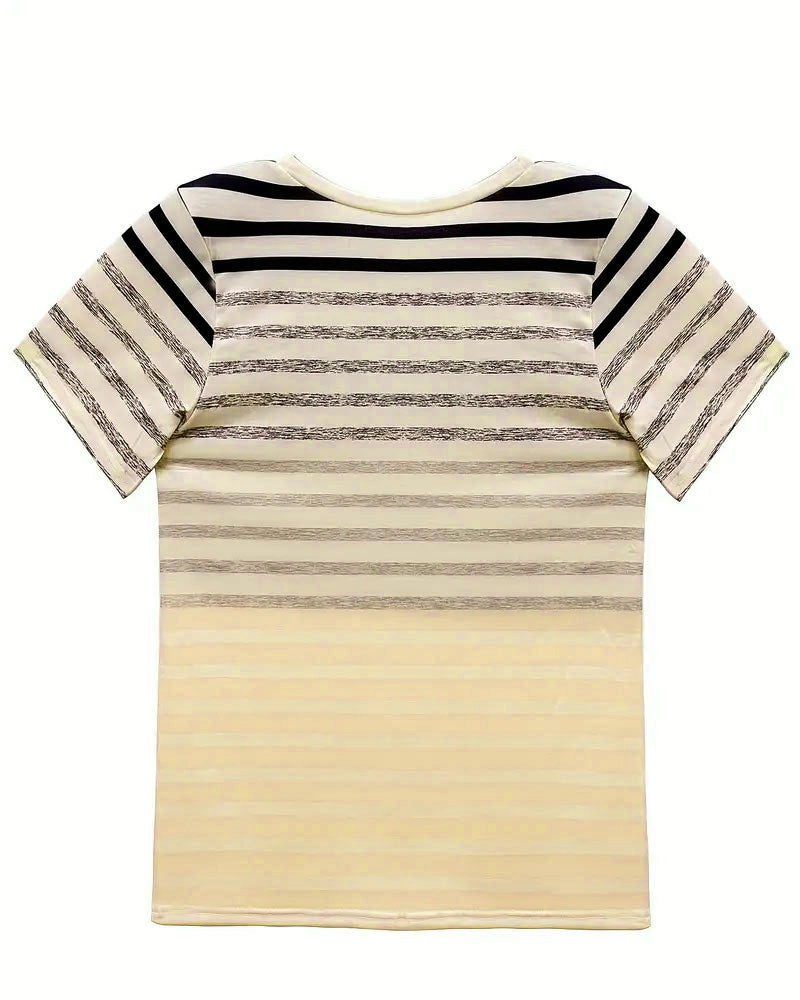WW | T-Shirt Rundhals Kurzarm Gestreift