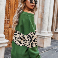 WW V-Ausschnitt Leopard Pullover
